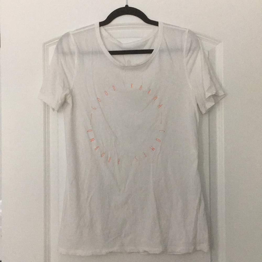 Crisp white size 8 lululemon tshirt